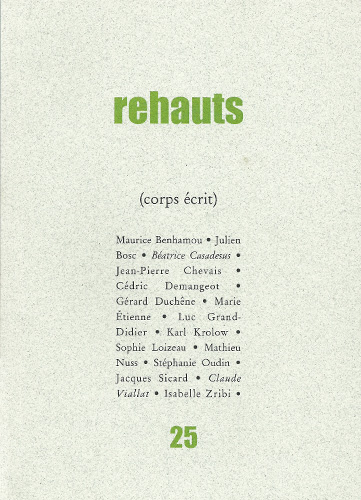  Rehauts - n°25 - Ralph Dutli, Novalis au vignoble et autres poèmes